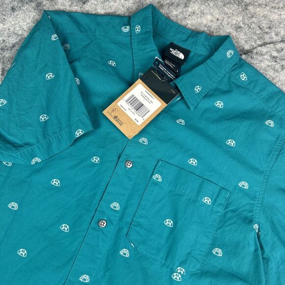 The North Face Other - The North Face Baytrail Shirt Mens Large‎ Green Short Sleeve Button Up Tent NWT